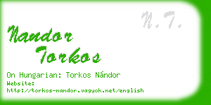 nandor torkos business card